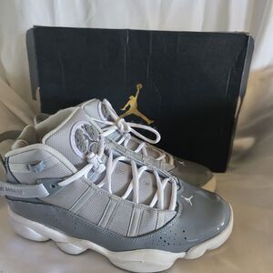 Nike Air Jordan 6 Rings Cool Grey Mens Basketball Shoes Size 9 With Box